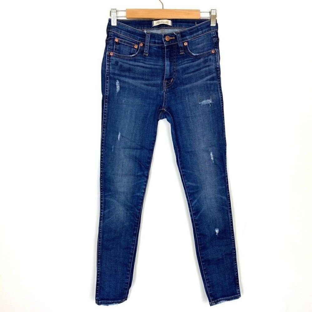 Madewell Slim Skinny Jeans Blue 9" High Rise 24